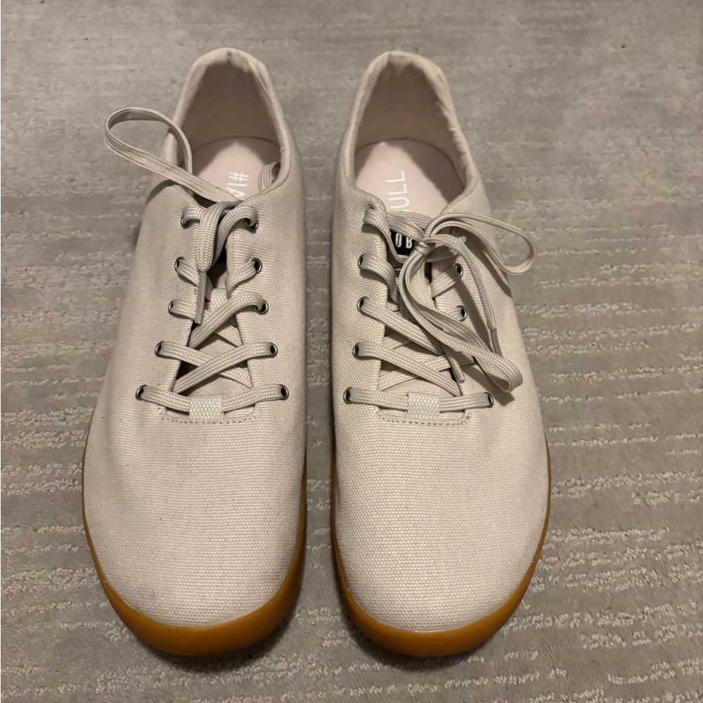NOBULL Mens Cream Canvas Sneakers